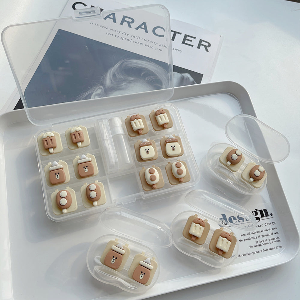 Cute 3D Contact Lens Case Travel Kit (6 Pairs)-Lens Case-SweetyCon