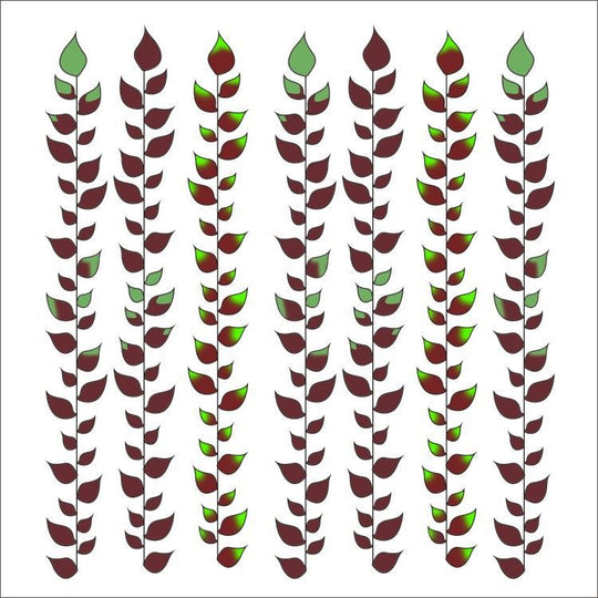Demon Killer Tattoo Sticker Pink Red Leaf