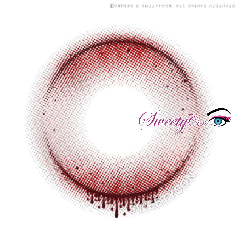 Sweety Crazy Witch Tears Red (1 lens/pack)-Crazy Contacts-UNIQSO