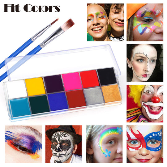 Fit Colors 12 Colors Water Soluble Face & Body Paint