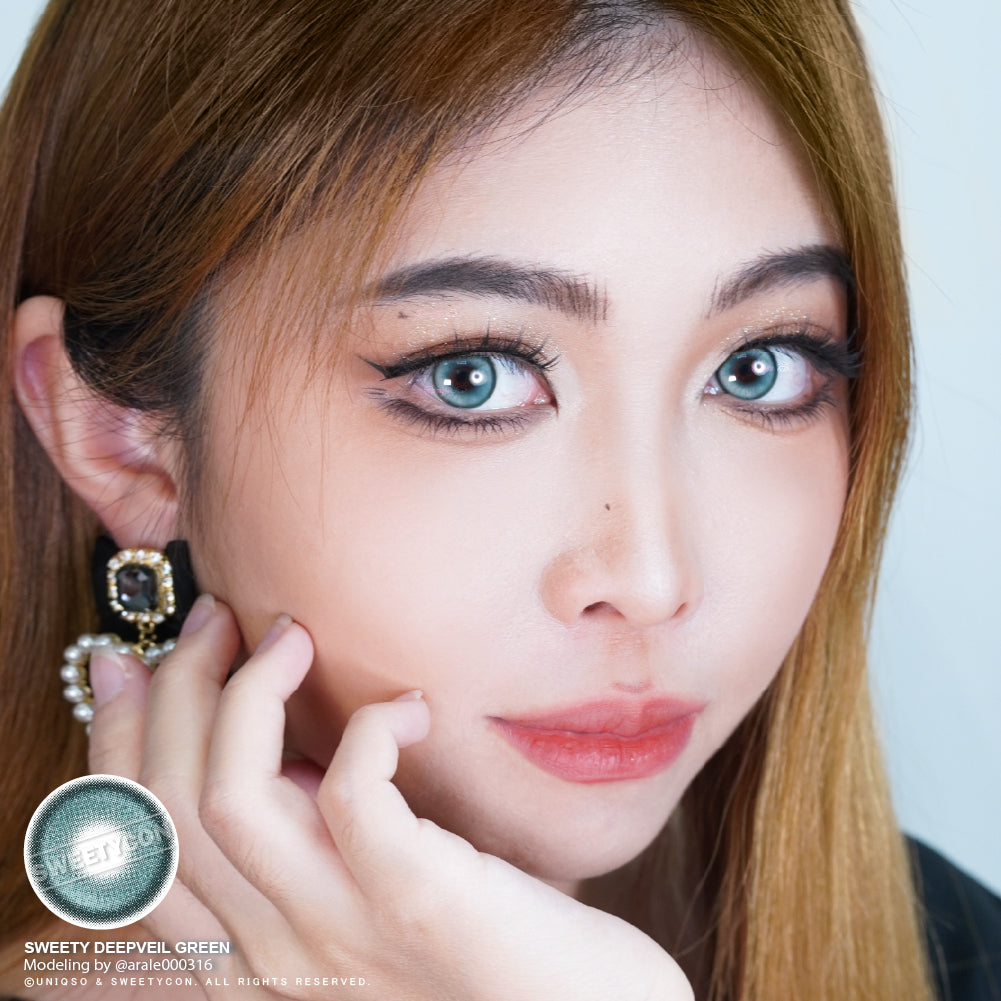 1 Day Sweety Deepveil Green (2 or 10 lenses/pack)-Colored Contacts-UNIQSO