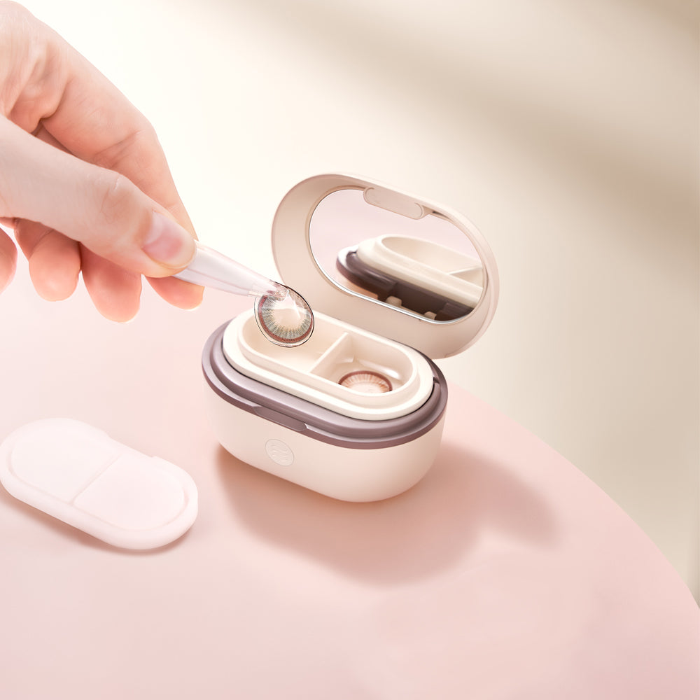 Hassle Free Lenses Cleaning - Eraclean Ultrasonic Mini Contact Lens Cleaner-Lens Cleaner-SweetyCon
