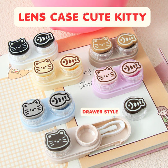Lens Case Travel Kit - Cute Kitty