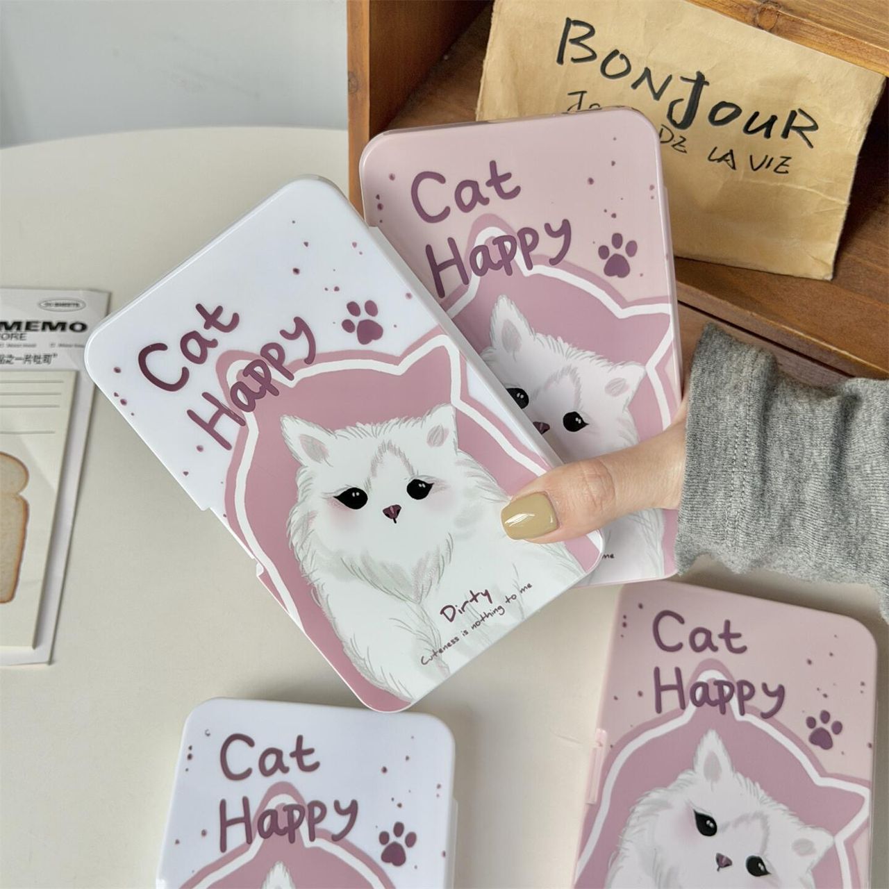 Lens Case Travel Kit - Happy Kitty-Lens Case-SweetyCon