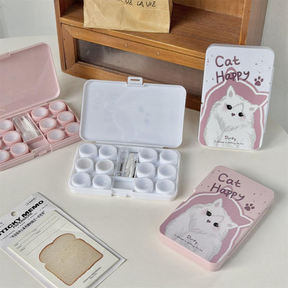 Lens Case Travel Kit - Happy Kitty-Lens Case-SweetyCon
