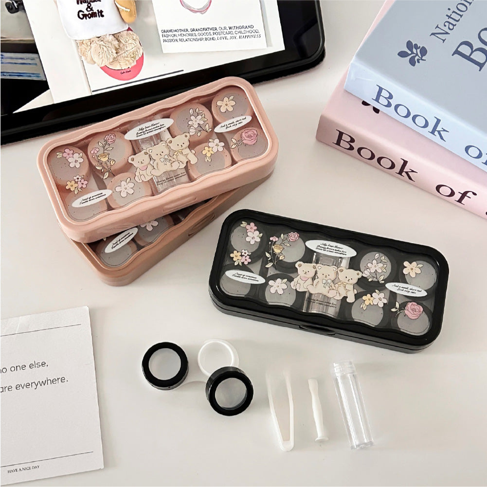 Lens Case Travel Kit - Mochi Bear-Lens Case-SweetyCon