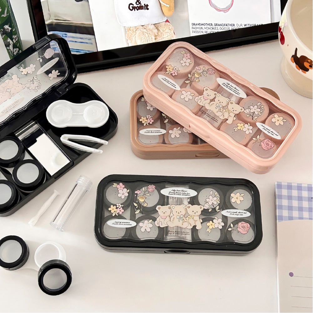 Lens Case Travel Kit - Mochi Bear-Lens Case-SweetyCon