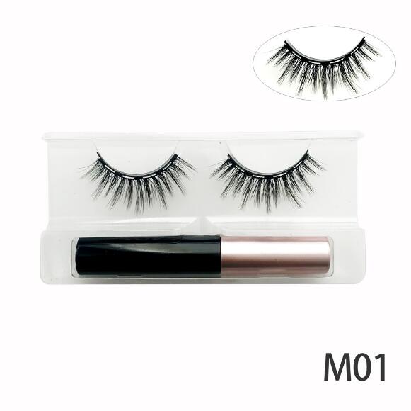 Natural Long Faux Mink Magnetic Eyelashes With Eyeliner-Magnetic Eyelash-SweetyCon