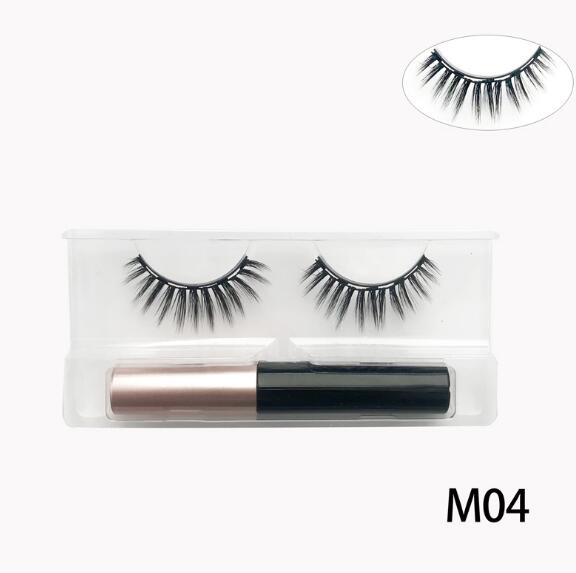 Natural Long Faux Mink Magnetic Eyelashes With Eyeliner-Magnetic Eyelash-SweetyCon