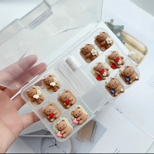 Cute 3D Contact Lens Case Travel Kit (6 Pairs)-Lens Case-UNIQSO