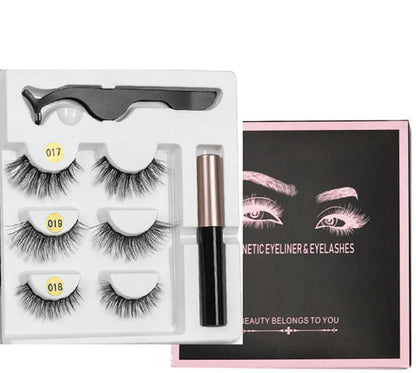 Sexy Sheep Mixed Designs Faux Mink Magnetic Eyelashes Kit Set (3 Pairs)-Magnetic Eyelash-UNIQSO