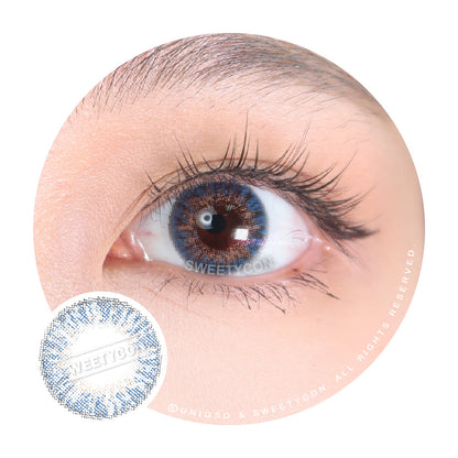 Sweety 3 Tones Blue Hazel (1 lens/pack)-Colored Contacts-SweetyCon