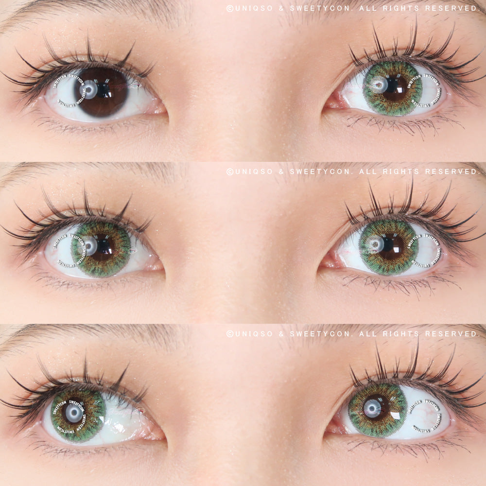 Sweety 3 Tones Green (1 lens/pack)-Colored Contacts-SweetyCon
