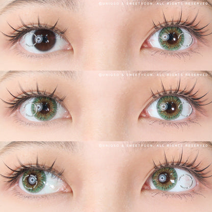 Sweety 3 Tones Green (1 lens/pack)-Colored Contacts-SweetyCon