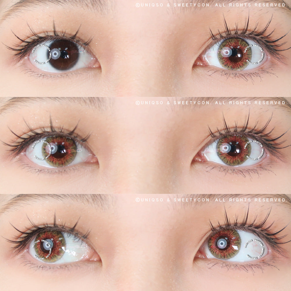 Sweety 3 Tones Honey (1 lens/pack)-Colored Contacts-SweetyCon