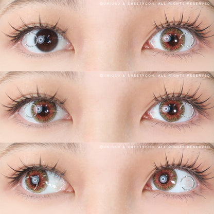 Sweety 3 Tones Honey (1 lens/pack)-Colored Contacts-SweetyCon