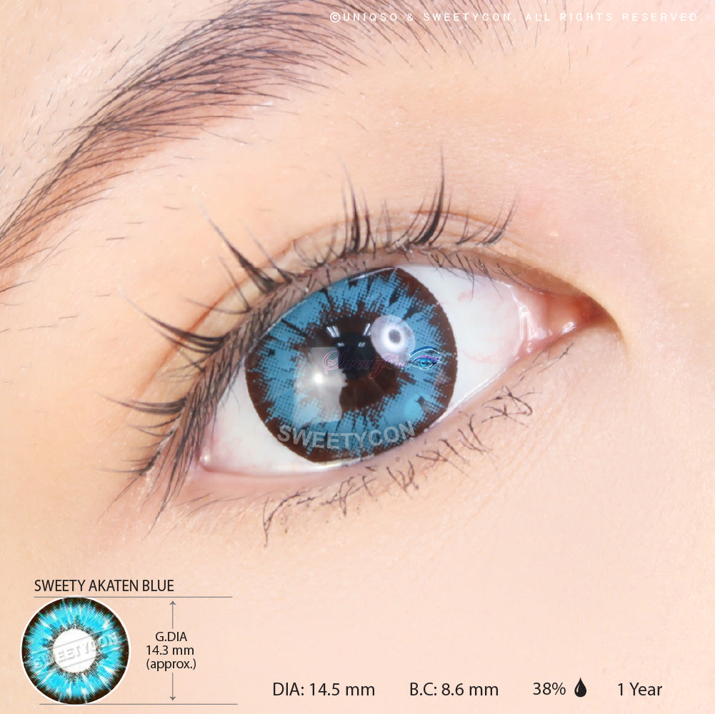 Sweety Akaten Blue (1 lens/pack)-Colored Contacts-SweetyCon