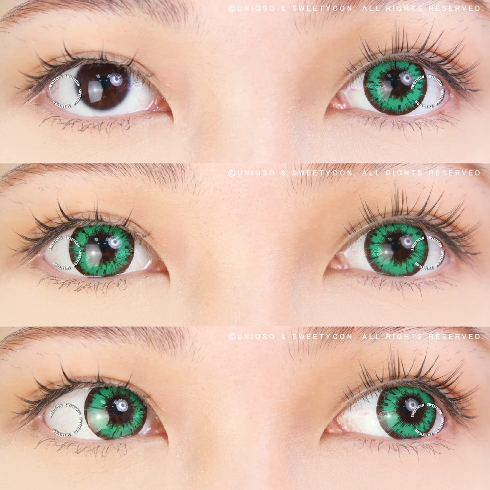 Sweety Akaten Green (1 lens/pack)-Colored Contacts-SweetyCon