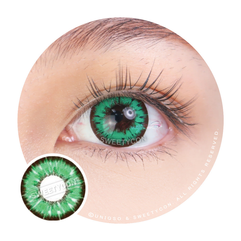 Sweety Akaten Green (1 lens/pack)-Colored Contacts-SweetyCon