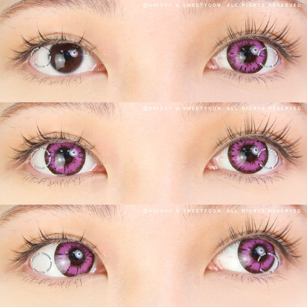 Sweety Akaten Violet (1 lens/pack)-Colored Contacts-SweetyCon