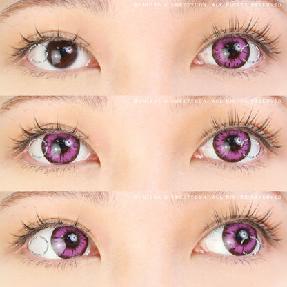 Sweety Akaten Violet (1 lens/pack)-Colored Contacts-SweetyCon