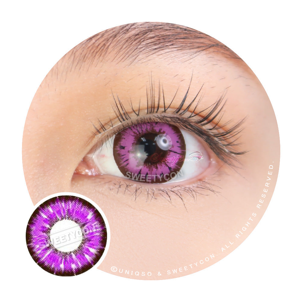 Sweety Akaten Violet (1 lens/pack)-Colored Contacts-SweetyCon