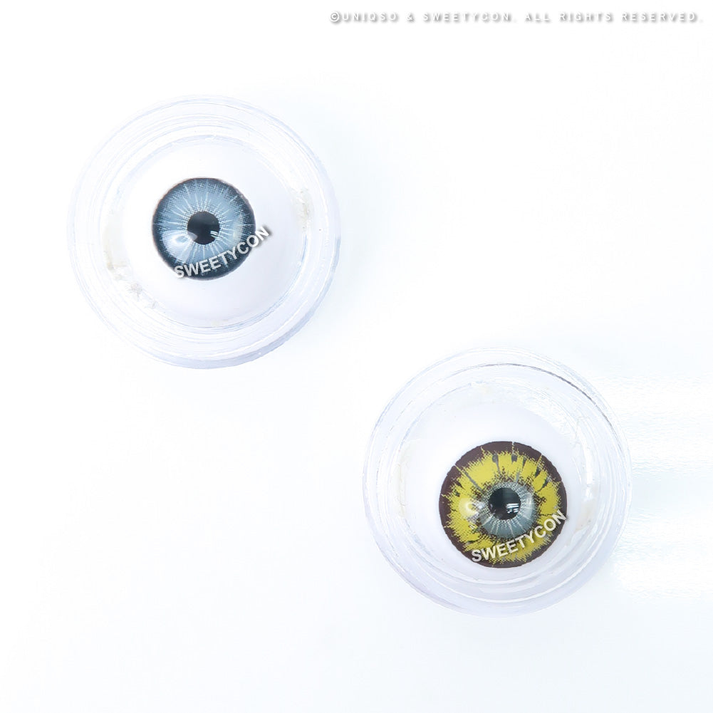 Sweety Akaten Yellow (1 lens/pack)-Colored Contacts-SweetyCon