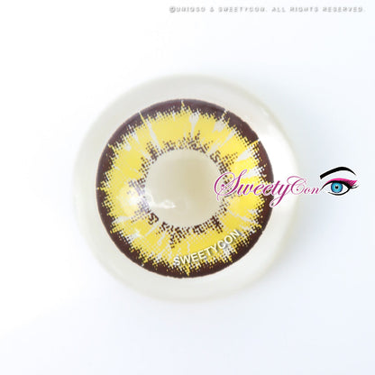 Sweety Akaten Yellow (1 lens/pack)-Colored Contacts-SweetyCon