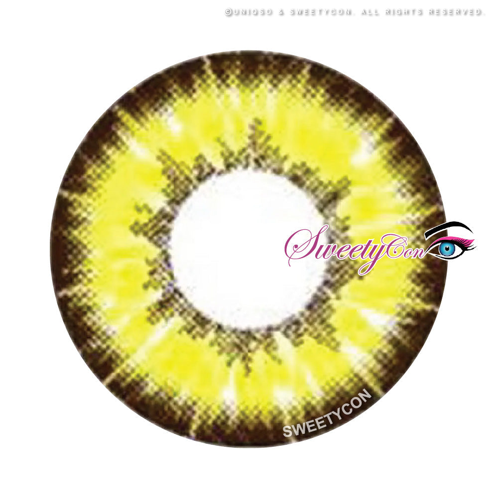 Sweety Akaten Yellow (1 lens/pack)-Colored Contacts-SweetyCon
