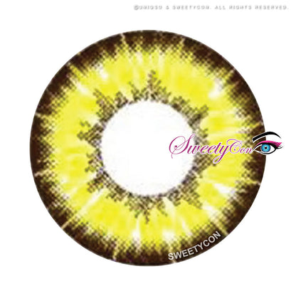 Sweety Akaten Yellow (1 lens/pack)-Colored Contacts-SweetyCon