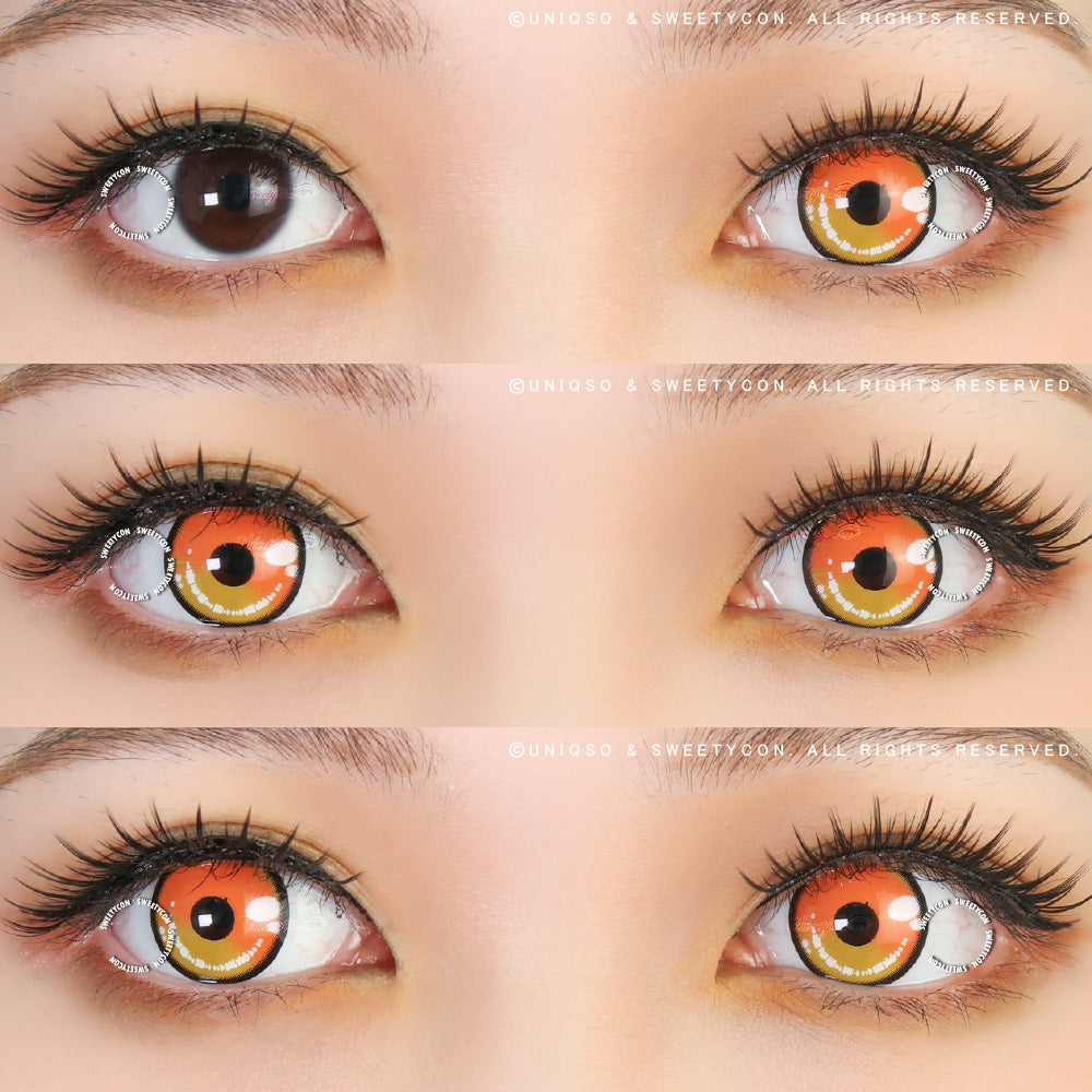 Sweety Anime 2 Yellow Orange (1 lens/pack)-Colored Contacts-SweetyCon