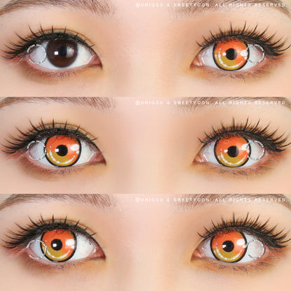 Sweety Anime 2 Yellow Orange (1 lens/pack)-Colored Contacts-SweetyCon