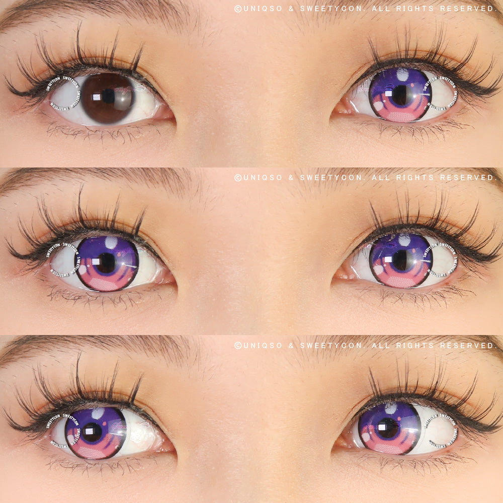 Sweety Anime 3 Violet (1 lens/pack)-Colored Contacts-SweetyCon