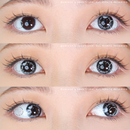 Sweety Anime Black (1 lens/pack)-Colored Contacts-SweetyCon