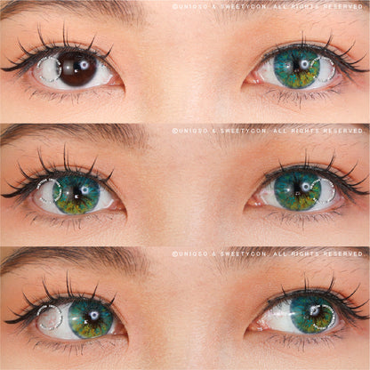 Sweety Anime Flower Blue (1 lens/pack)-Colored Contacts-SweetyCon