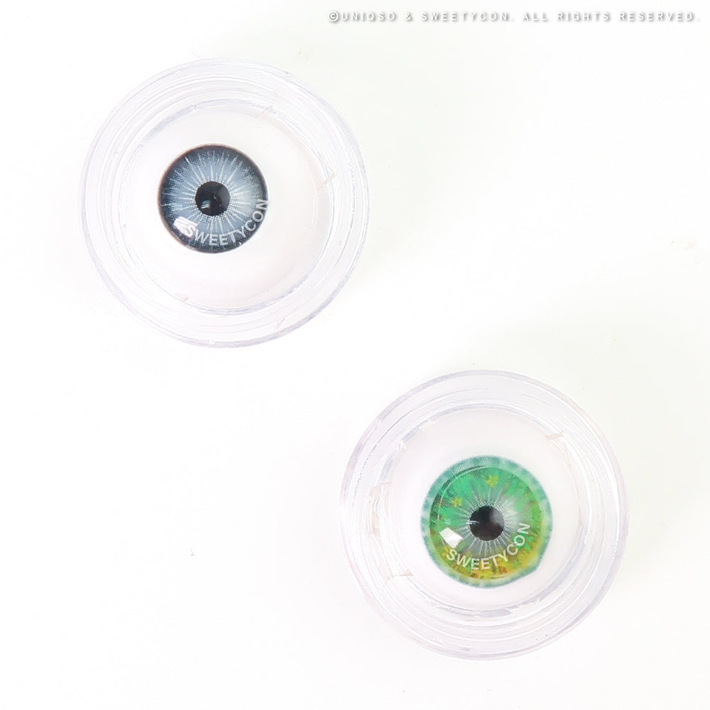 Sweety Anime Flower Green (1 lens/pack)-Colored Contacts-SweetyCon