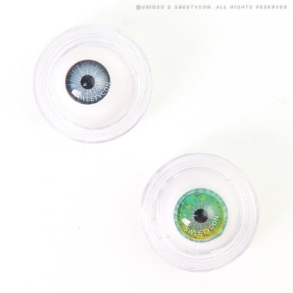 Sweety Anime Flower Green (1 lens/pack)-Colored Contacts-SweetyCon