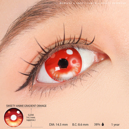 Sweety Anime Gradient Orange (1 lens/pack)-Colored Contacts-SweetyCon