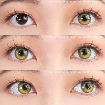 Sweety Anime Tear Yellow (1 lens/pack)-Colored Contacts-SweetyCon
