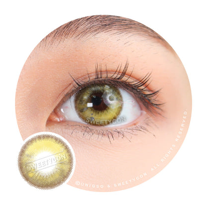 Sweety Anime Tear Yellow (1 lens/pack)-Colored Contacts-SweetyCon