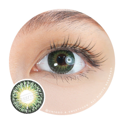 Sweety Aurelia Green (1 lens/pack)-Colored Contacts-SweetyCon