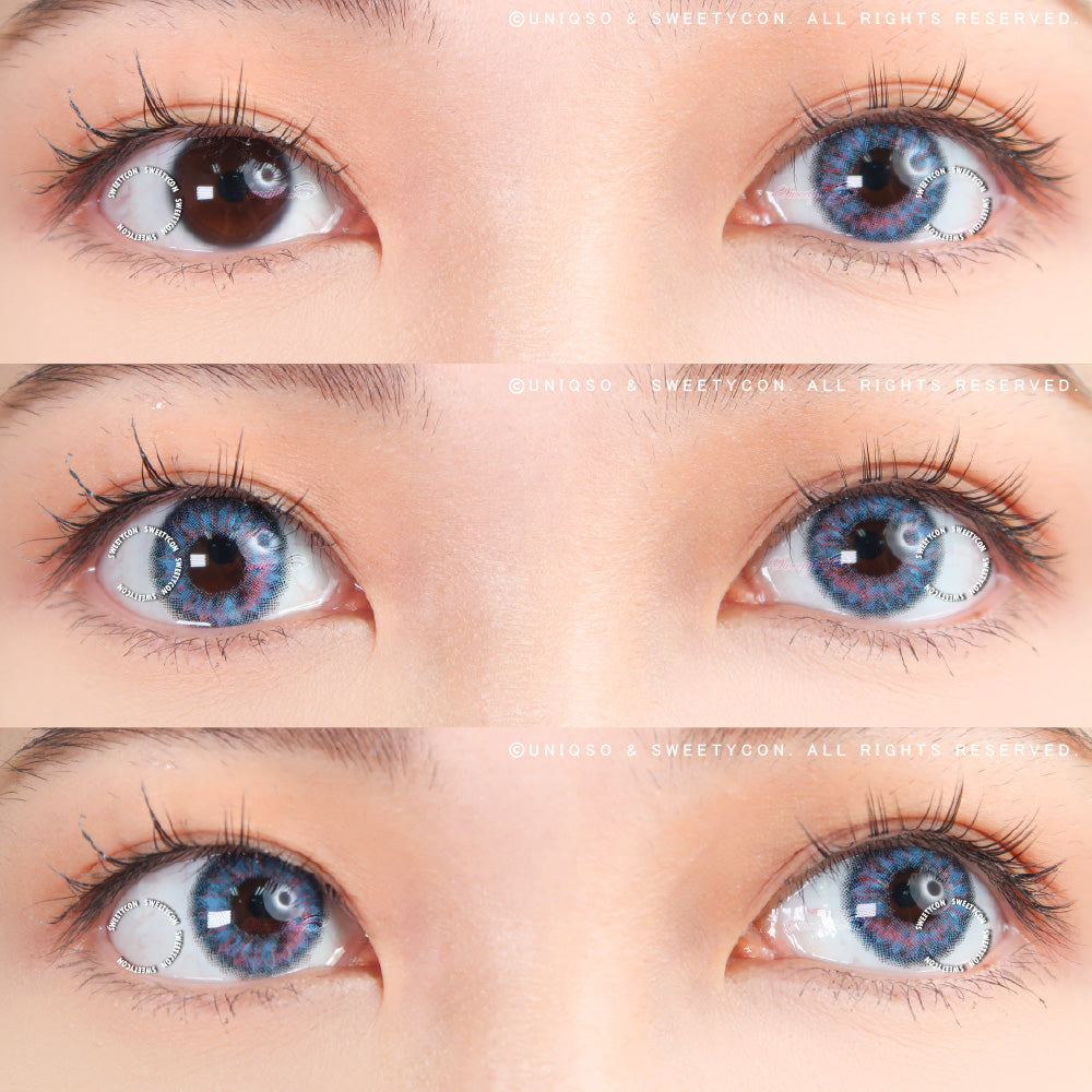 Sweety Aurora Blue colored contacts