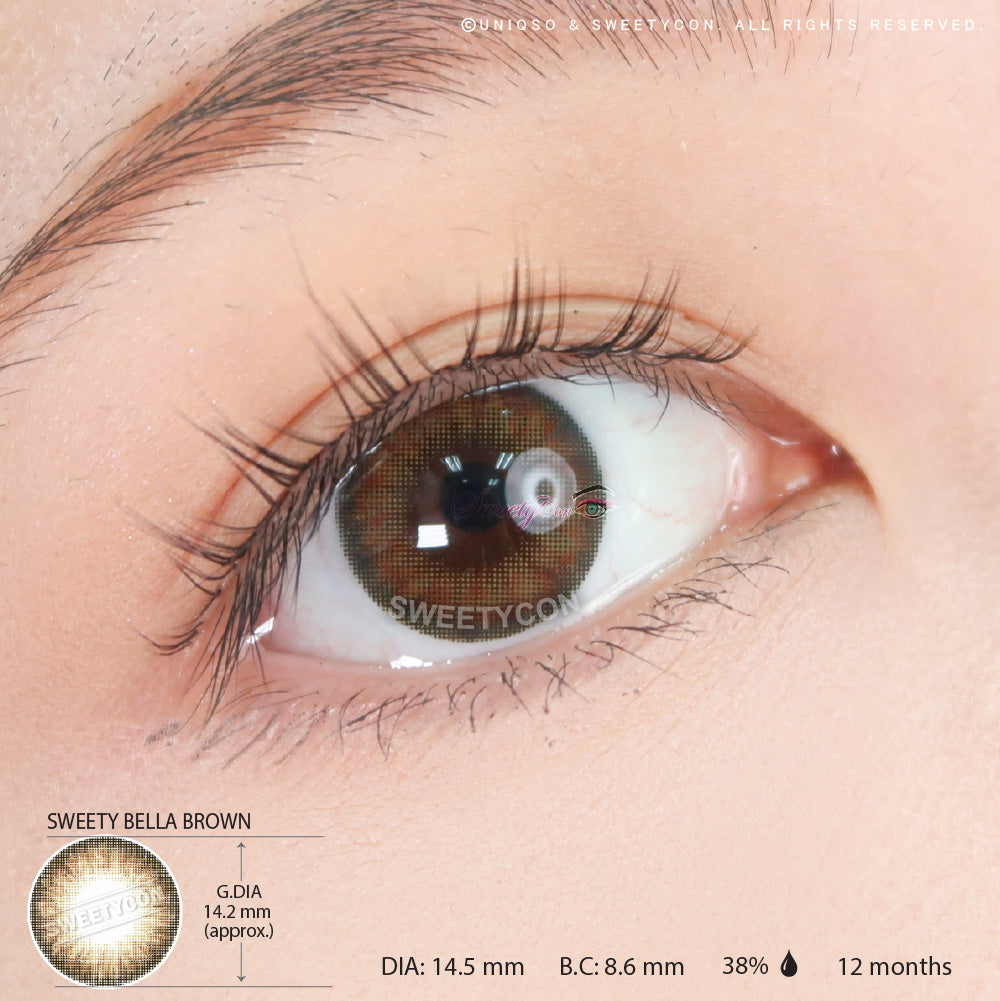 Sweety Bella Brown (1 lens/pack)-Colored Contacts-SweetyCon
