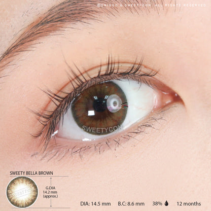 Sweety Bella Brown (1 lens/pack)-Colored Contacts-SweetyCon