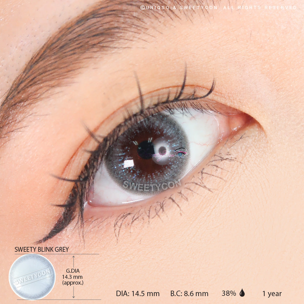 Sweety Blink Grey colored contacts