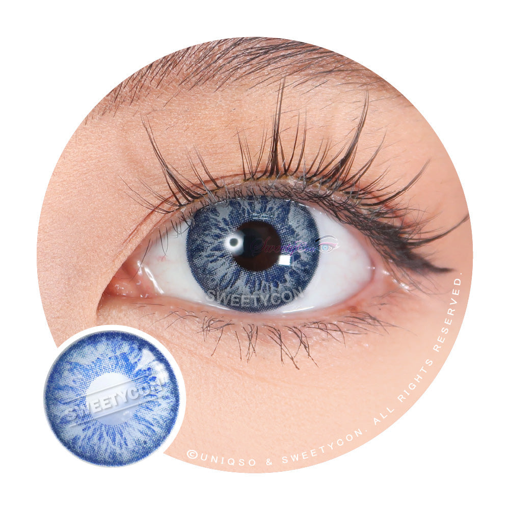 Sweety Blossom Blue Margarita (1 lens/pack)-Colored Contacts-SweetyCon