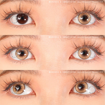 Sweety Butterfly Brown (1 lens/pack)-Colored Contacts-SweetyCon