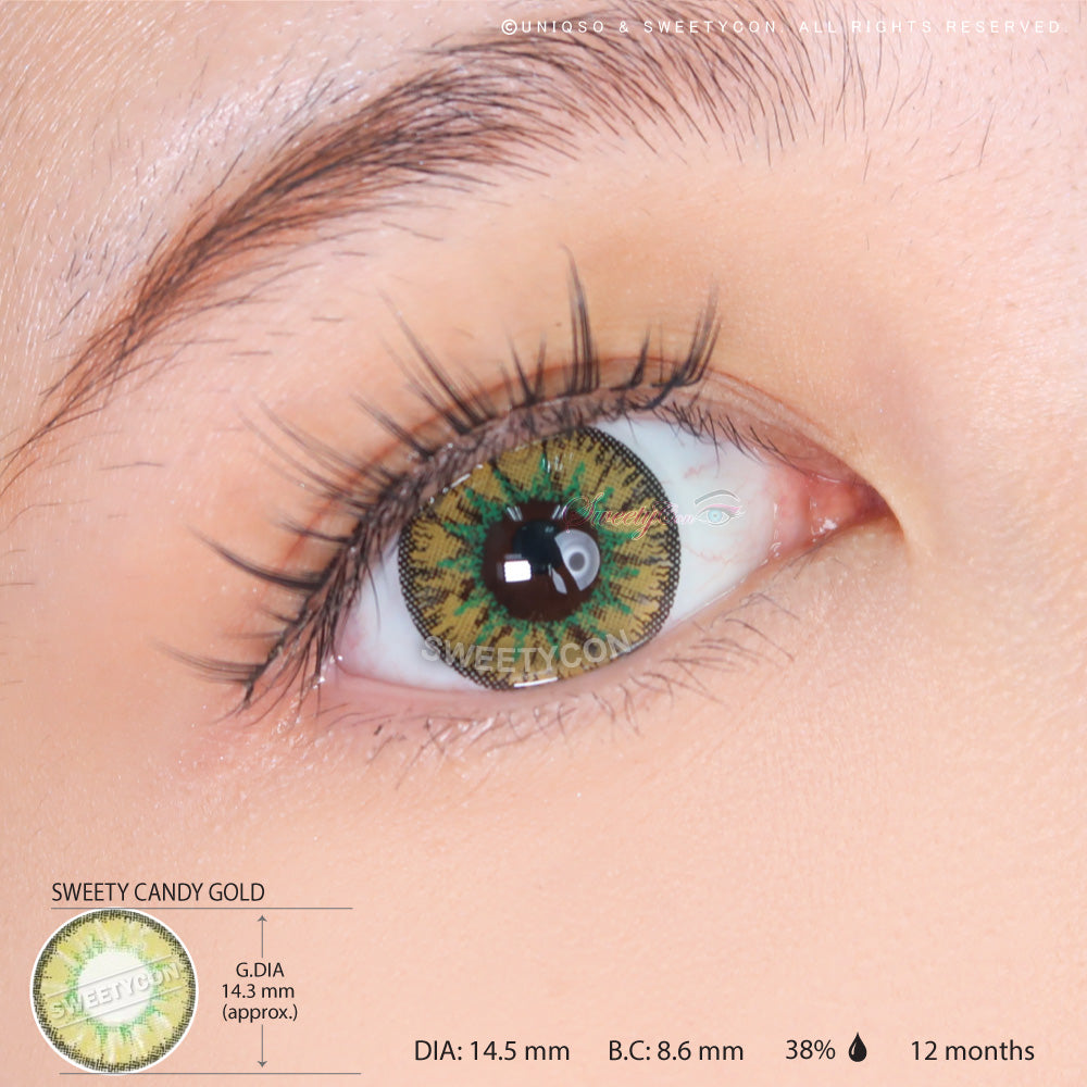 Sweety Candy Gold (1 lens/pack)-Colored Contacts-SweetyCon