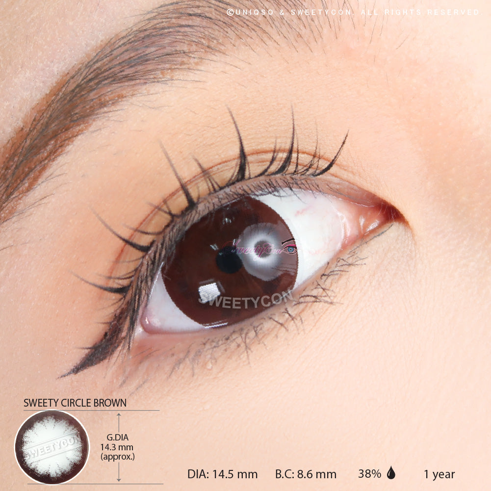 Sweety Circle Brown (1 lens/pack)-Colored Contacts-SweetyCon