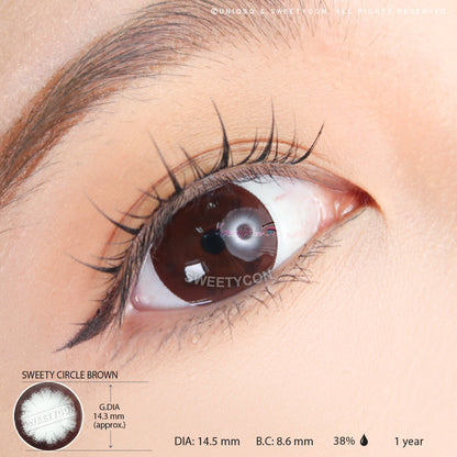 Sweety Circle Brown (1 lens/pack)-Colored Contacts-SweetyCon